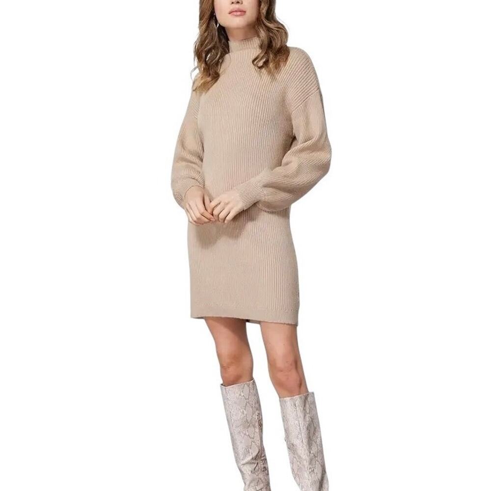 Revolve x LINE & DOT Ottoman Bodycon Latte Sweater Dress - S